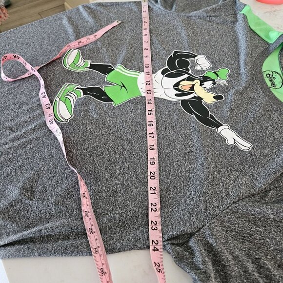 Disney Goofy Weightlifting Size 2XL 50/52 Bodybuilder T-Shirt Short Sleeve Gray - Picture 6 of 7